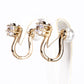 Pendientes de Aleación Bañado en Oro con Perla de cristal y Cristal Emporia® Blanco