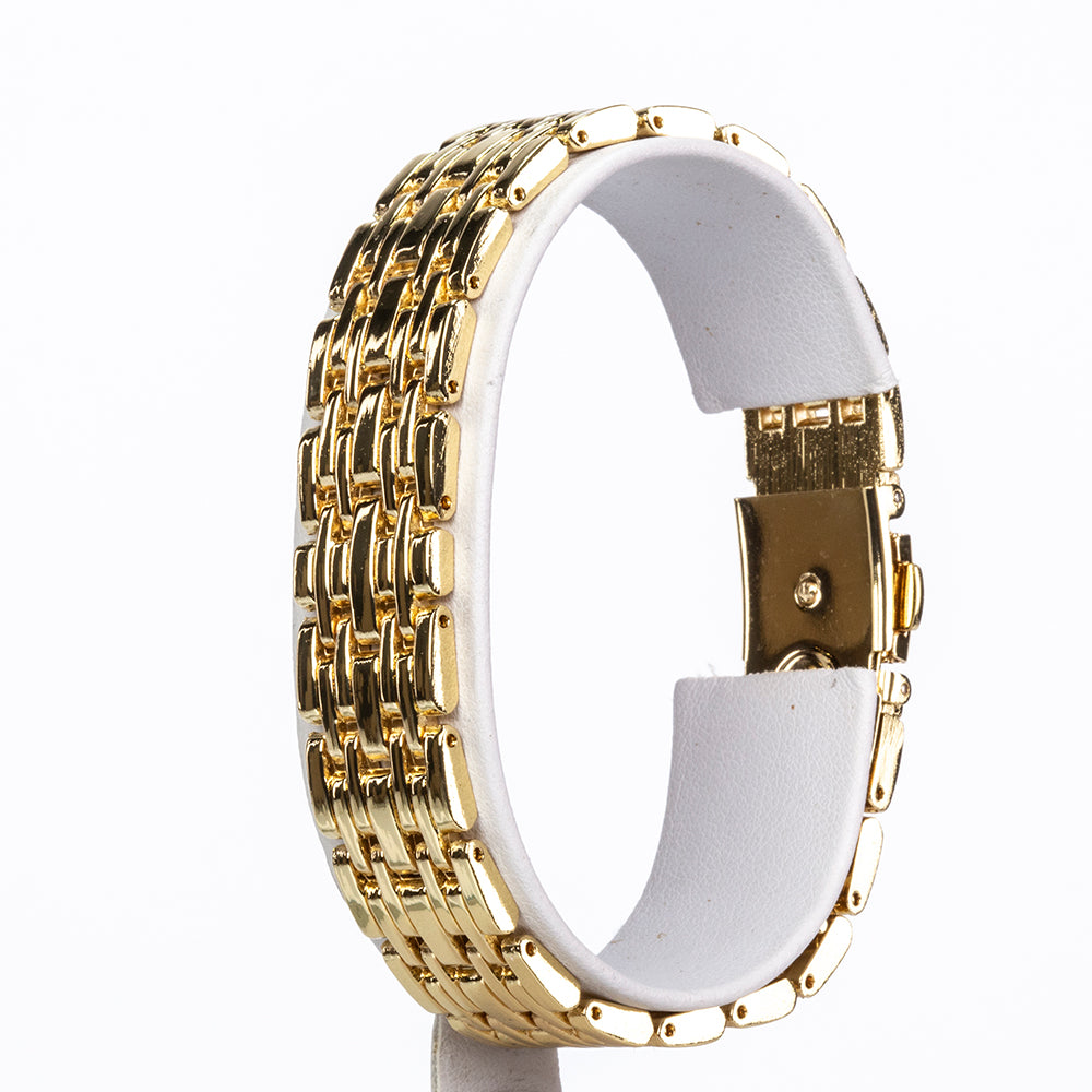 Reloj de Aleación Bañado en Oro con Rubí y Cristal Emporia® Blanco ( Pulsera ) 7 