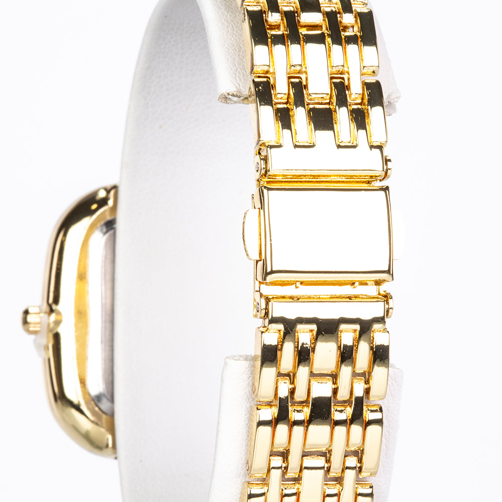 Reloj de Aleación Bañado en Oro con Zafiro y Cristal Emporia® Blanco ( Pulsera ) 3 