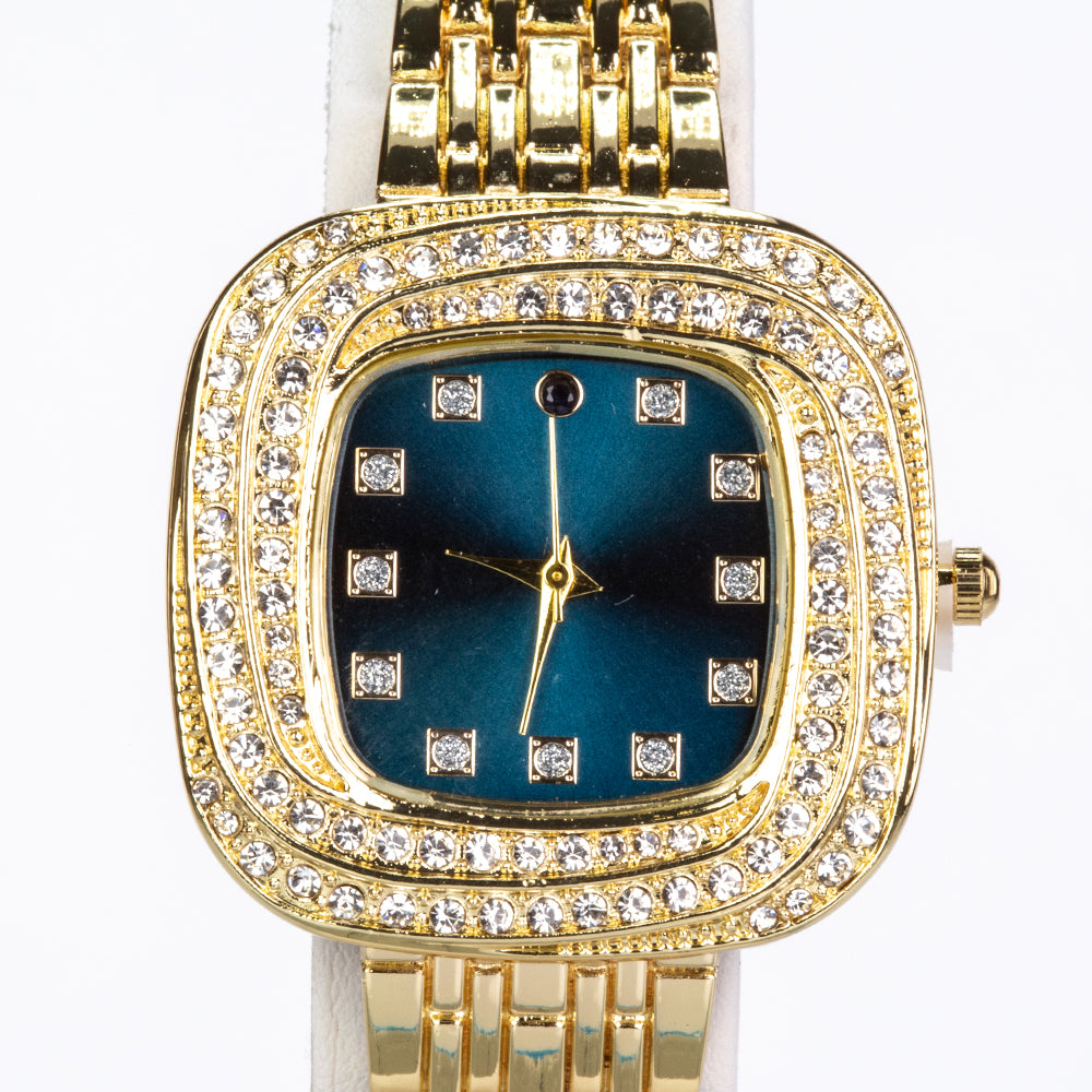 Reloj de Aleación Bañado en Oro con Zafiro y Cristal Emporia® Blanco ( Pulsera ) 4 
