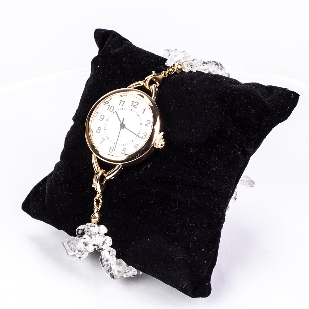 Reloj de Aleación Bañado en Oro con Turquesa y Amatista ( Pulsera ) 6 