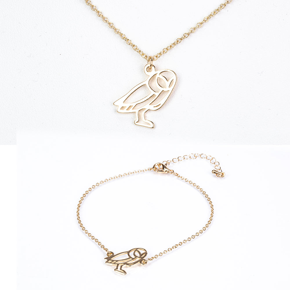 Conjunto de Aleación Bañado en Oro ( Collar +Pulsera ) 1 