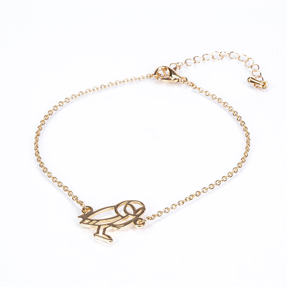 Conjunto de Aleación Bañado en Oro ( Collar +Pulsera ) 3 