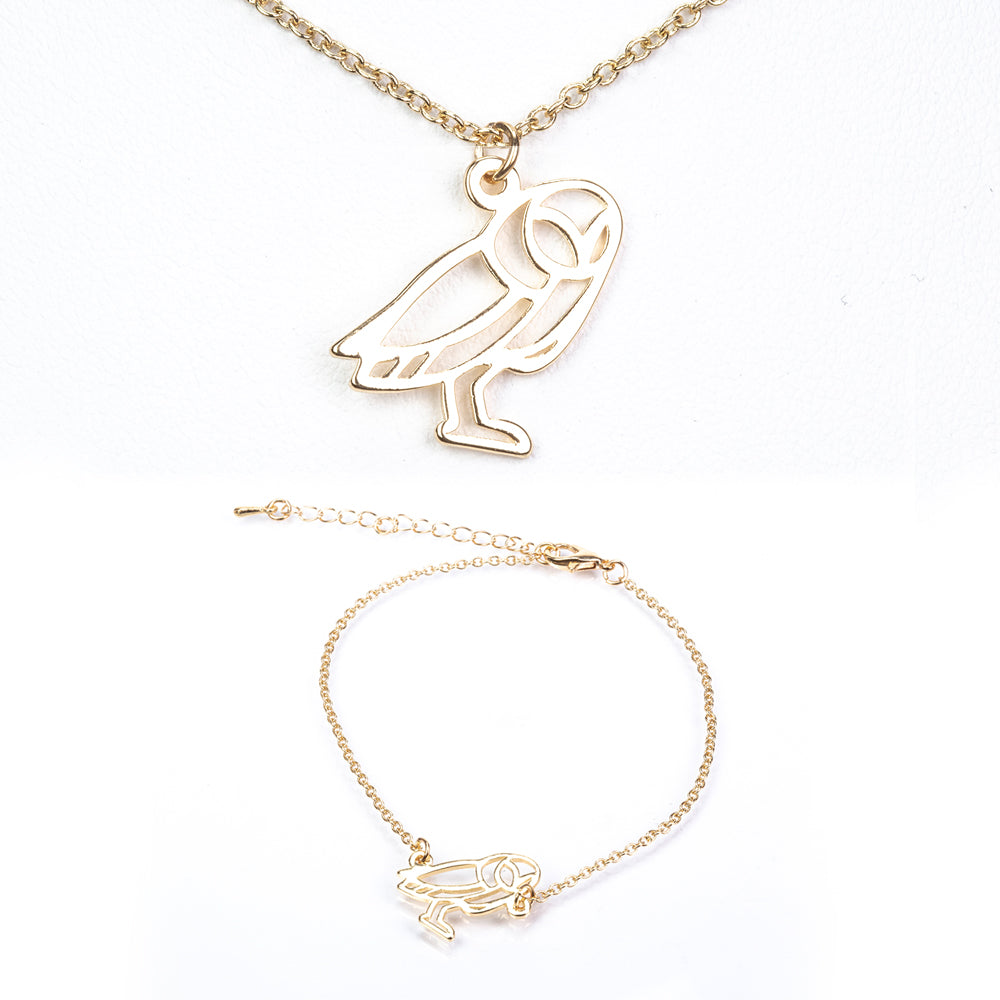 Conjunto de Aleación Bañado en Oro ( Collar +Pulsera ) 4 