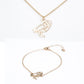 Conjunto de Aleación Bañado en Oro ( Collar +Pulsera )