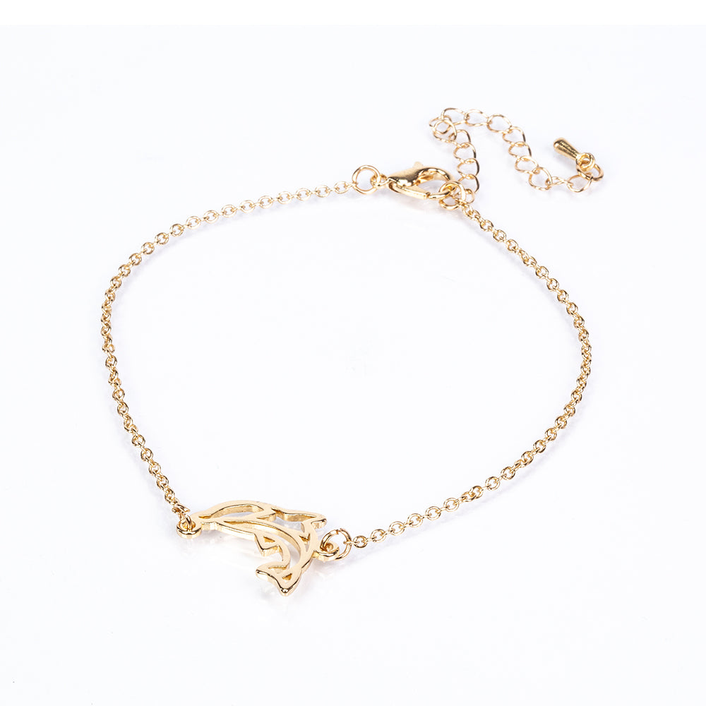 Conjunto de Aleación Bañado en Oro ( Collar +Pulsera ) 3 