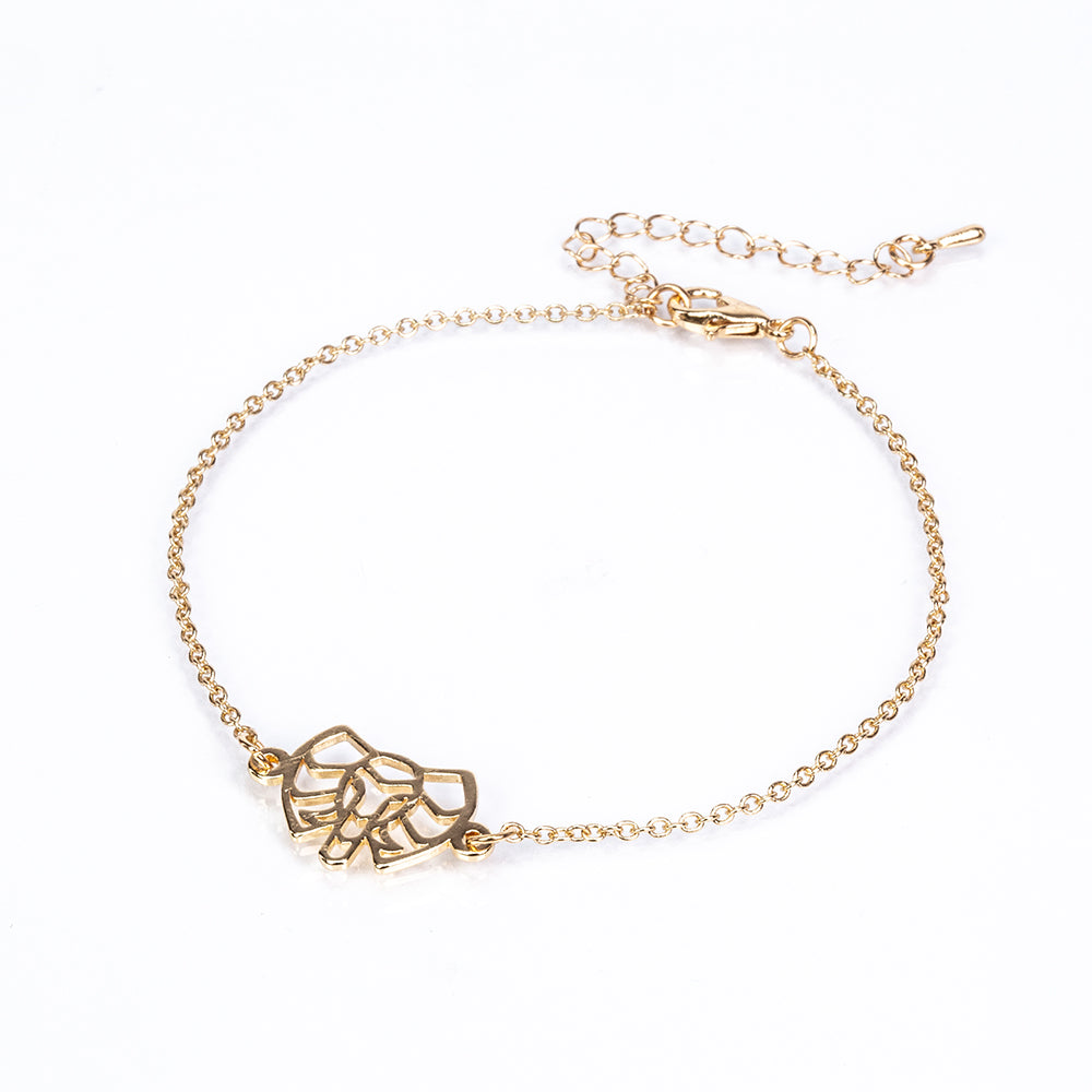 Conjunto de Aleación Bañado en Oro ( Collar +Pulsera ) 3 