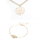 Conjunto de Aleación Bañado en Oro ( Collar +Pulsera )