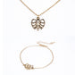 Conjunto de Aleación Bañado en Oro ( Collar +Pulsera )