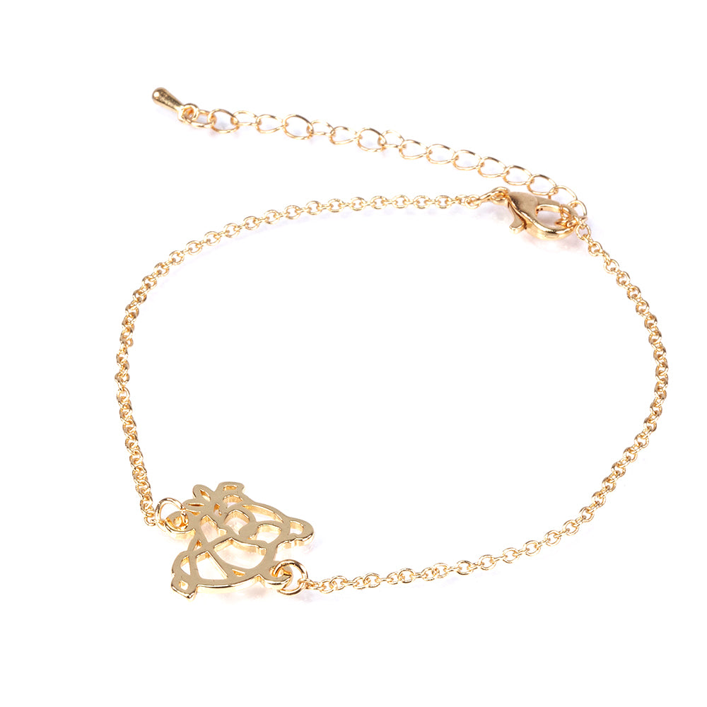Conjunto de Aleación Bañado en Oro ( Collar +Pulsera ) 6 