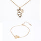 Conjunto de Aleación Bañado en Oro ( Collar +Pulsera )