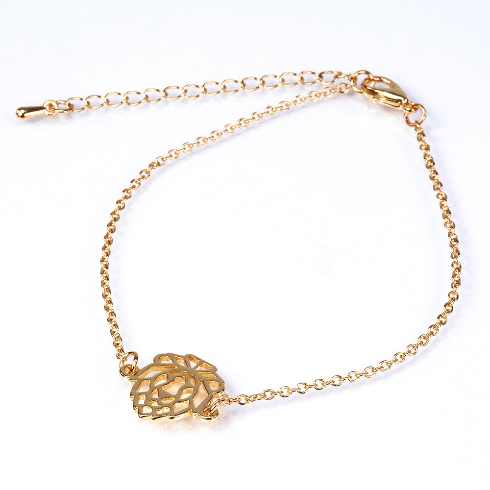Conjunto de Aleación Bañado en Oro ( Collar +Pulsera )