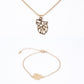 Conjunto de Aleación Bañado en Oro ( Collar +Pulsera )