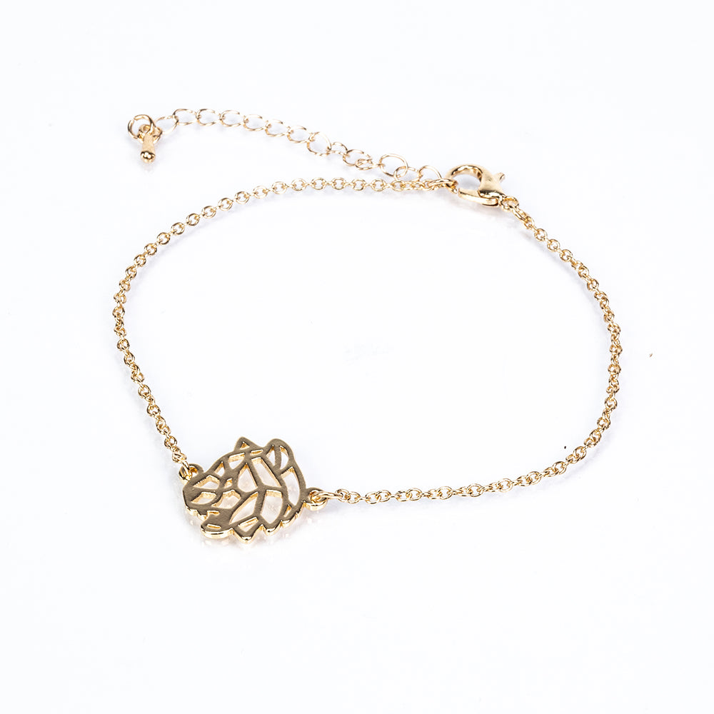 Conjunto de Aleación Bañado en Oro ( Collar +Pulsera ) 3 
