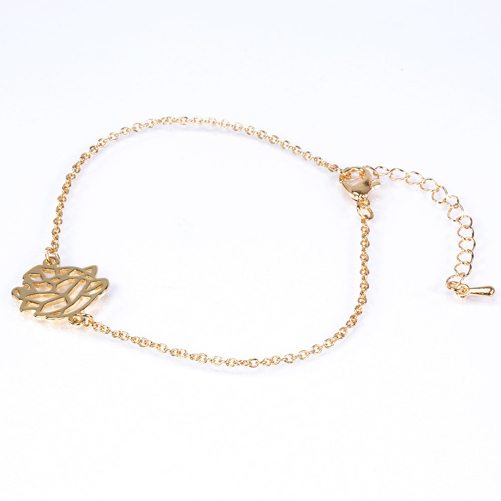 Conjunto de Aleación Bañado en Oro ( Collar +Pulsera ) 6 