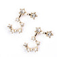 Leo Pendientes de Aleación Bañado en Oro con Cristal Emporia® Blanco