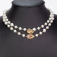 Collar de Aleación Bañado en Oro con Perla de cristal