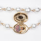 Collar de Aleación Bañado en Oro con Perla de cristal