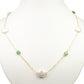 Collar de Aleación Bañado en Oro con Madreperla Blanca y Anenturina Verde