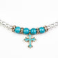 Cruz Collar Cuenta con Turquesa ( Collar +Colgante )