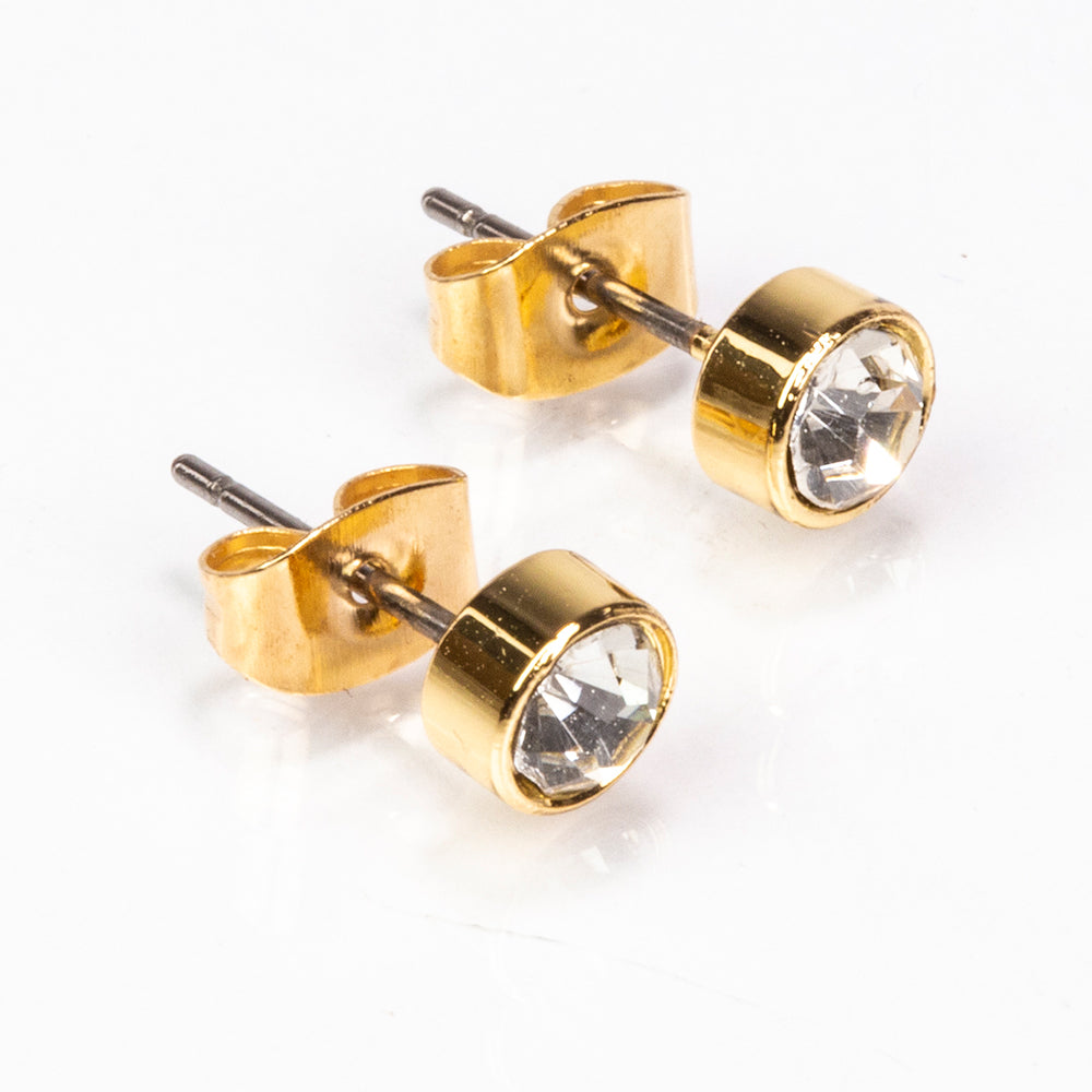 Reloj de Aleación Bañado en Oro con Esmeralda y Cristal Emporia® Blanco ( Collar +Pendientes +Colgante ) 10 