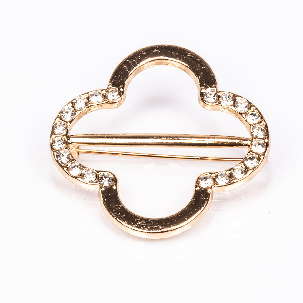 Conjunto de Aleación Bañado en Oro con Cristal Emporia® Blanco ( Collar +Pendientes +Pulsera ) 5 