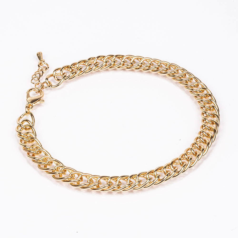 Conjunto de Aleación Bañado en Oro con Cristal Emporia® Blanco ( Collar +Pendientes +Pulsera )