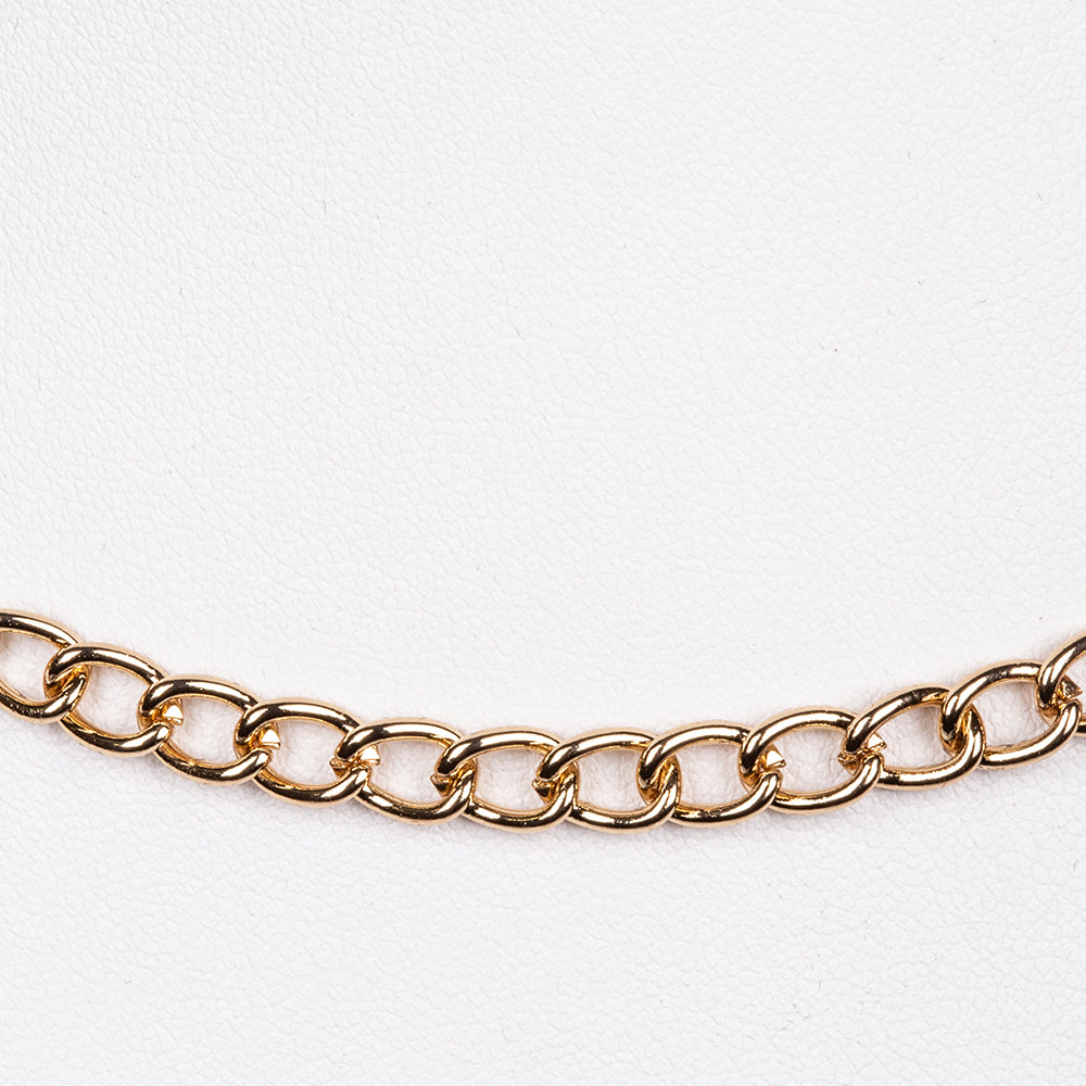 Conjunto de Aleación Bañado en Oro con Cristal Emporia® Blanco ( Collar +Pendientes +Pulsera )