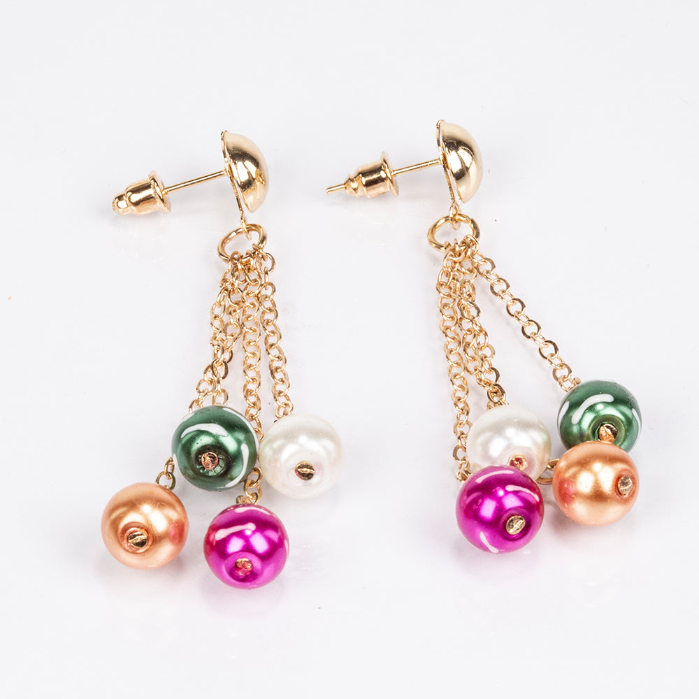 Conjunto de Aleación Bañado en Oro ( Collar +Pendientes +Pulsera ) 2 