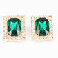 Reloj de Aleación Bañado en Oro con Cristal Emporia® Verde y Cristal Emporia® Blanco ( Collar +Pendientes +Colgante )