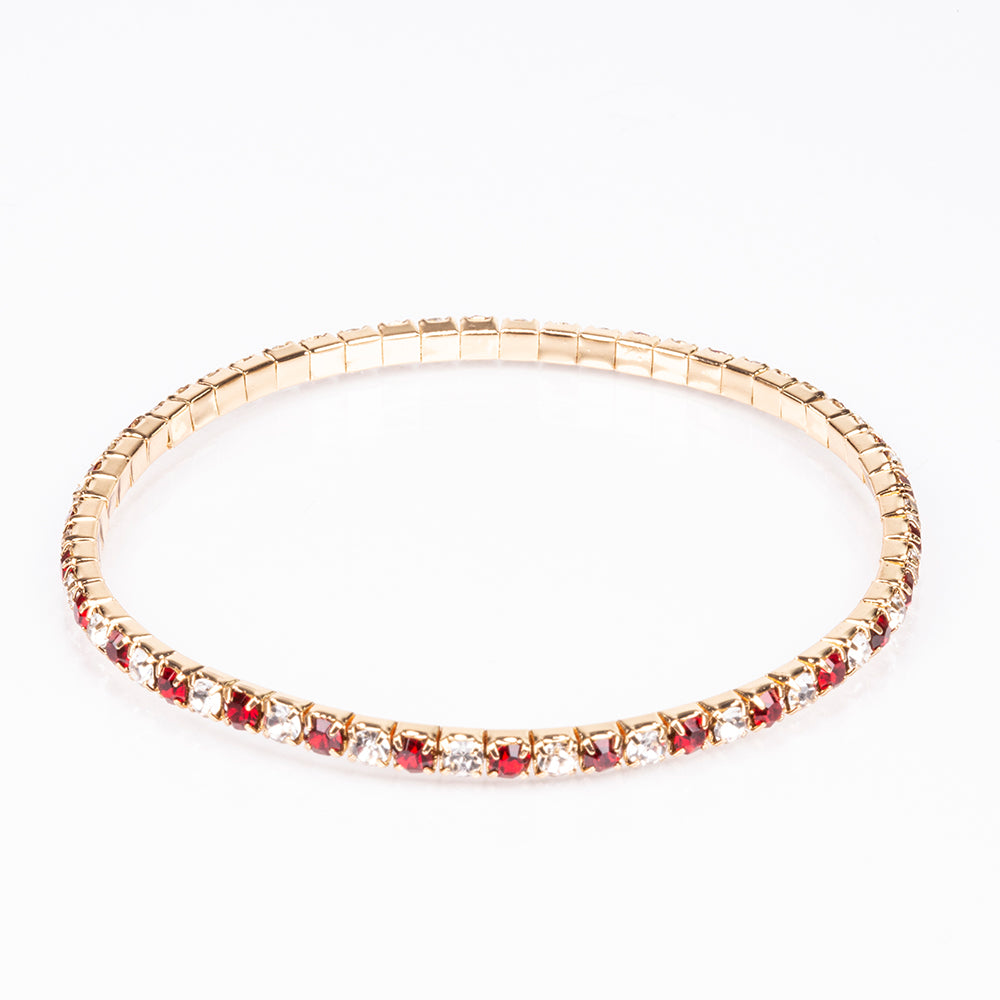 Reloj de Aleación Bañado en Oro con Cristal Emporia® Rojo ( Pulsera ) 8 