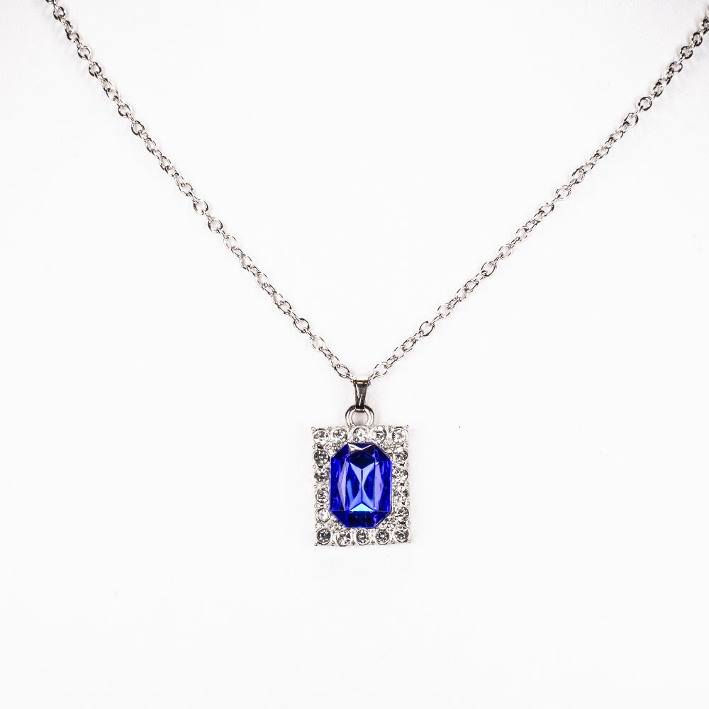 Reloj de Aleación Bañado en Oro con Cristal Emporia® Azul y Cristal Emporia® Blanco ( Collar +Pendientes +Colgante ) 4 