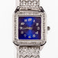 Reloj de Aleación Bañado en Oro con Cristal Emporia® Azul y Cristal Emporia® Blanco ( Collar +Pendientes +Colgante )