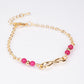 Pulsera de Aleación Bañado en Oro con Rubí