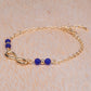 Pulsera de Aleación Bañado en Oro con Zafiro