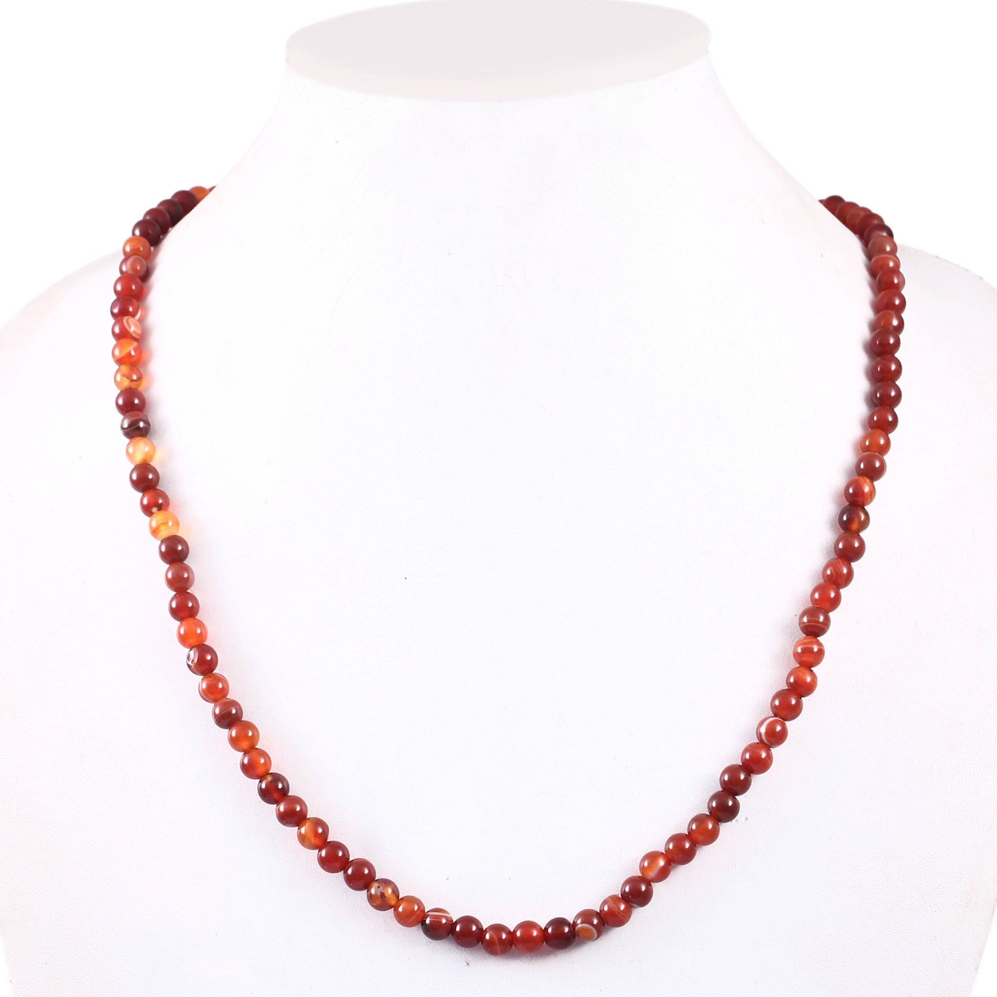 Conjunto de Plata Bañada en Oro con Ágata Roja ( Collar +Pendientes +Pulsera ) 5 
