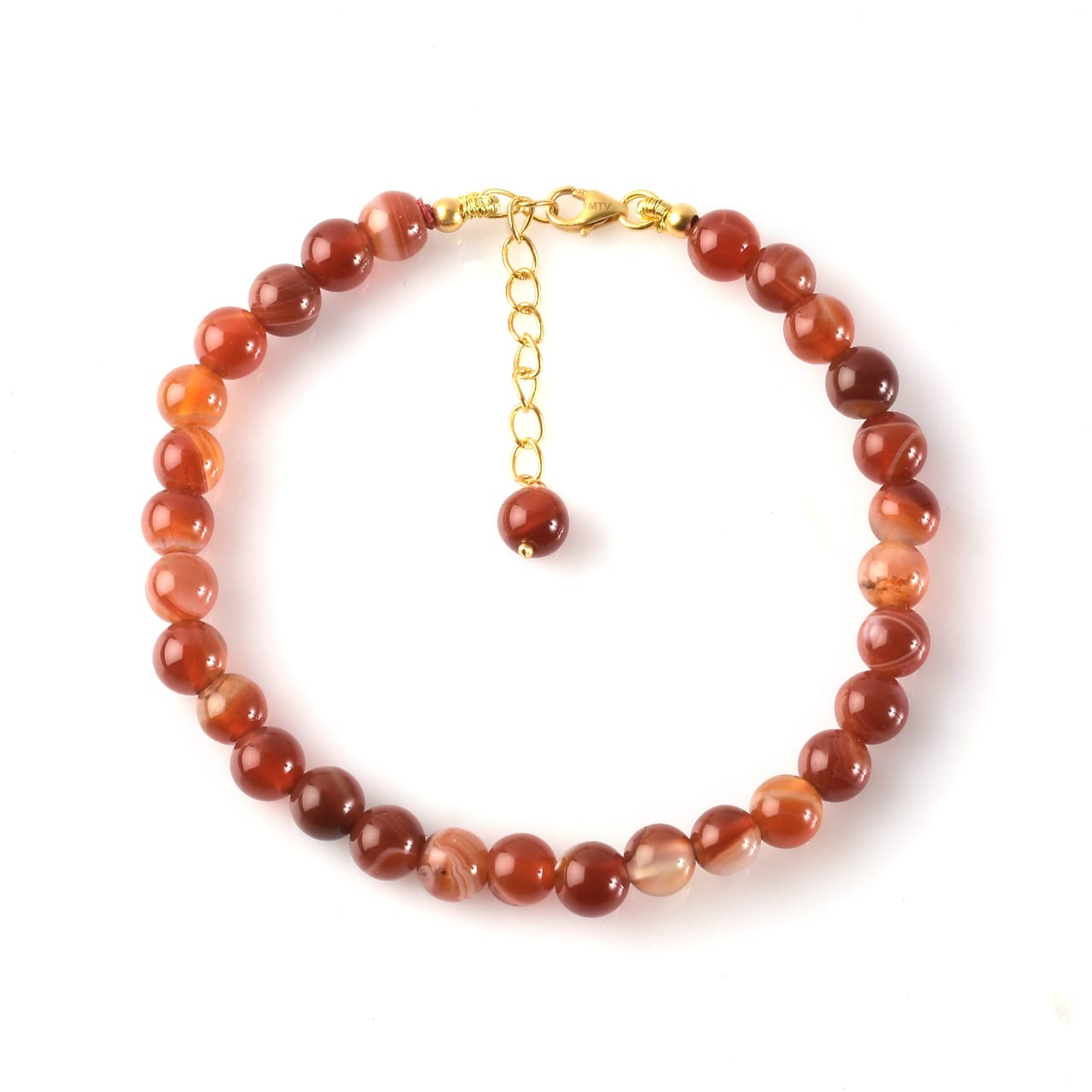 Conjunto de Plata Bañada en Oro con Ágata Roja ( Collar +Pendientes +Pulsera )