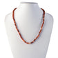 Conjunto de Plata Bañada en Oro con Ágata Roja ( Collar +Pendientes +Pulsera )
