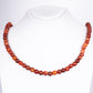 Conjunto de Plata Bañada en Oro con Ágata Roja ( Collar +Pendientes +Pulsera )