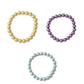 Conjunto de Plata Bañada en Oro con Perla de concha ( Pendientes +Pulsera )