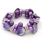 Conjunto Pepita con Concha y Cristal Emporia® Púrpura ( Collar +Pendientes +Pulsera )