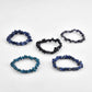 Conjunto Pepita con Granate rojo y Piedra Lunar Arco Iris ( Pulsera )
