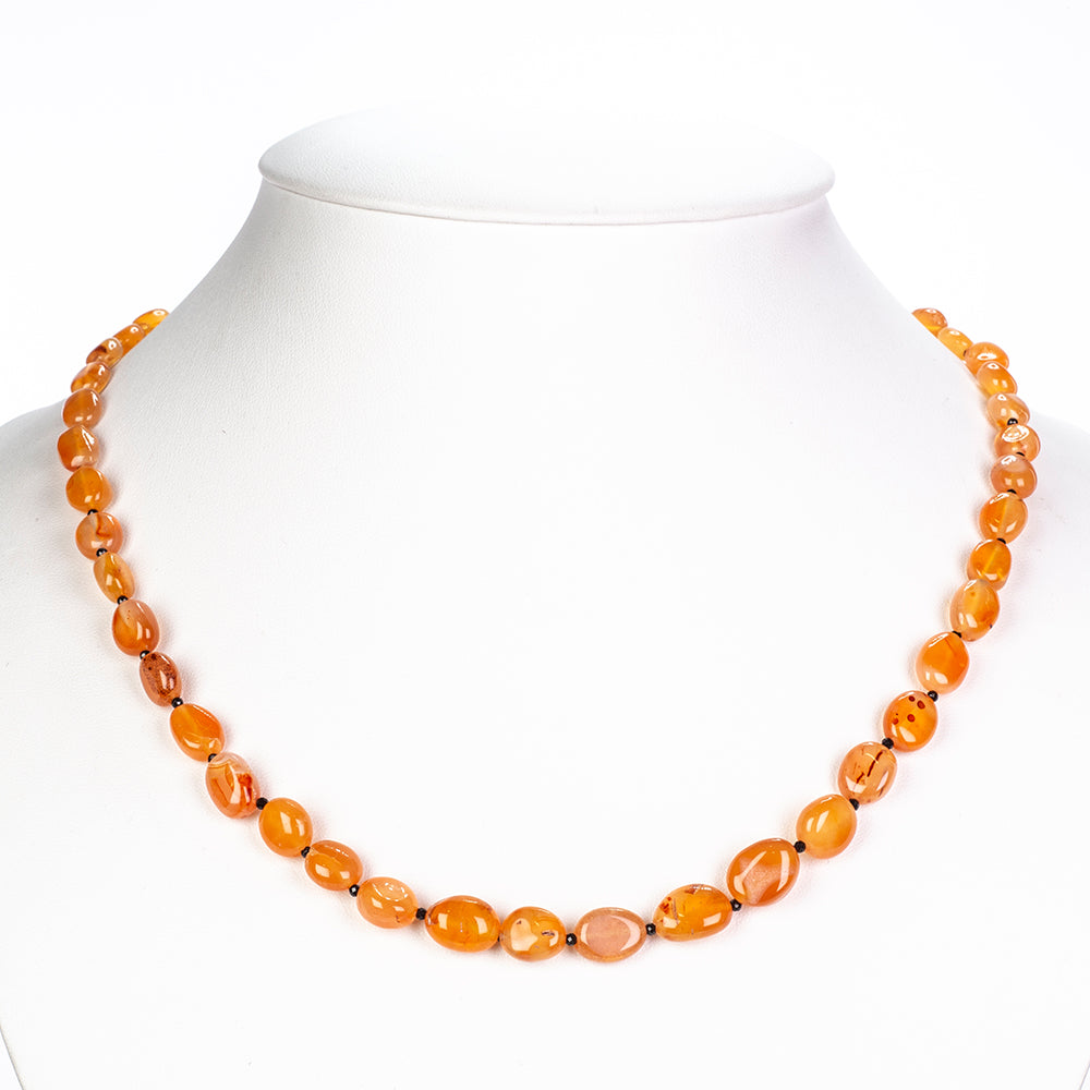 Collar Pepita con Cornalina y Espinela Negra