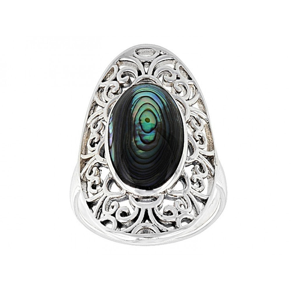 Anillo de Plata con Concha de abulón 1 