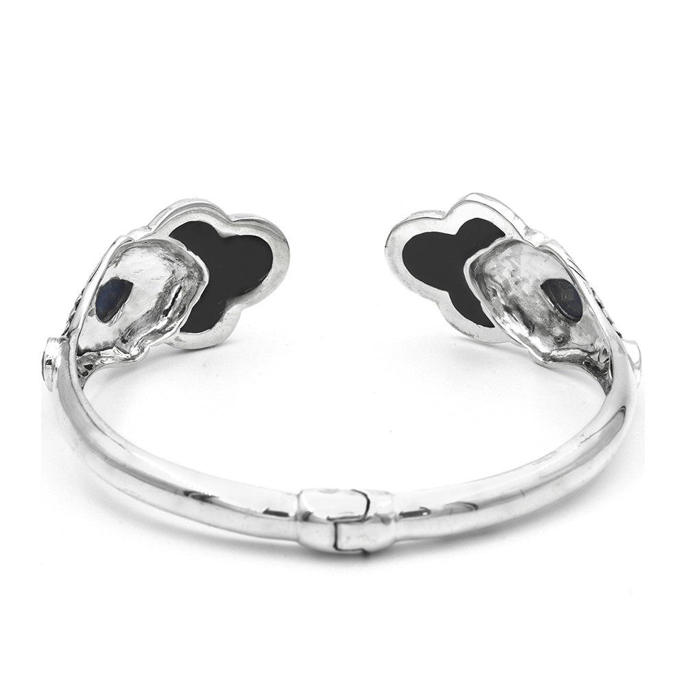 Pulsera de Plata con Concha de abulón y Lapislázuli