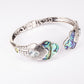 Pulsera de Plata con Concha de abulón y Lapislázuli