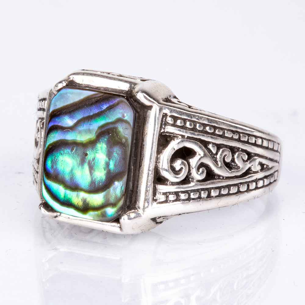 Anillo de Plata con Concha de abulón