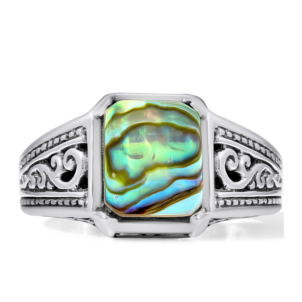 Anillo de Plata con Concha de abulón 1 