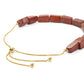 Pulsera de Plata Bañada en Oro con Jaspe rojo