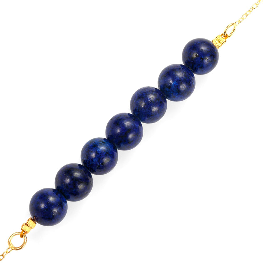 Collar de Plata Bañada en Oro con Lapislázuli 4 